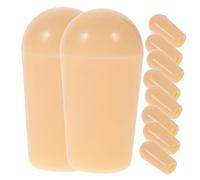 SECFOU 10pcs Durable Electric Guitar Toggle Switch Tips High-quality Caps Way Switch Easy to Install Replacement Knobs Yellow Color for Enhanced Style