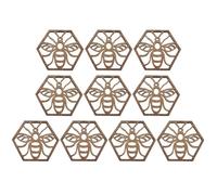 SECFOU 10pcs Hollow Coasters Set for Home Decoration and Banquet, Protect The Table with Easy to Store Cup Mats, Creative Honeycomb Bee Design for Kitchen and Dining Use
