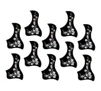 SECFOU 10pcs Pattern Folk Guitar Pickguard for Acoustic Classical Guitars Protective Guard to Aesthetics and Playability for Beginners and Musicians