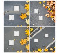 SECFOU 10pcs Reflective Road Studs for Driveway and Highway, Raised Shape, Made of Sturdy Abs Material, High-reflectivity for Enhancing Nighttime Safety on Sidewalks and Freeways