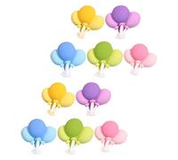SECFOU 10pcs Resin Cloud Charms Set with 3d Flatback Cartoon Decorations for DIY Phone Case, Slipper, Hair Clip, and Craft Accessories, (yellow, Pink, Blue, Purple, Green) Random Color
