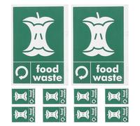 SECFOU 10pcs Self-Adhesive Garbage Classification Stickers Bold and Vibrant Designs, Green Eco-Friendly Recycle Trash Bin Labels for Walls and Other Surfaces, Community Participation