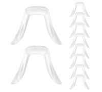 SECFOU 10pcs Silicone Nose Pads for Glasses Replacement U Shape Eyeglass Bridge Cushions with Wide Compatibility and Ergonomic Fit, for Eyeglass Repair and Comfortable Wear