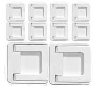 SECFOU 10pcs Sliding Door Window Limit Locks with No-Punch Design, Abs Material, Easy Installation for Cabinet Doors and Household Windows, Child Safety Security Stopper for Home Use