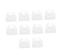 SECFOU 10pcs Square Microphone Clip Holder with Wall and Desk Mount Adjustable Mic Bracket for Handheld Microphones Plastic Mic Stand Clips for Home Karaoke and Studio Use