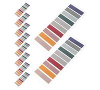 SECFOU 10Pcs Writable Index Marker Tabs for Books and Notebooks Multi-colored Semi-transparent Sticky Page Markers with Smooth Surface for Note-taking Reminders and Quick Content Location