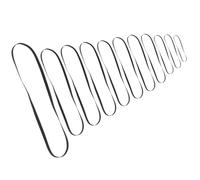 SECFOU 11pcs Rubber Clothes Phonograph Drive Belt Motor Drive Belt Black Flexible Replacement for Gramophone Record Player Music Instrument Accessories Reduce Noise Restore Turntable