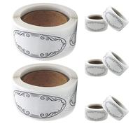 SECFOU 1200pcs Removable Writable Oval Label Stickers for Mason Jar Canning Labels Blank Tags Black Art Border for Food Storage Jar Spice Cookie