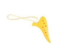 SECFOU 12holes Plastic Ocarina for Beginners Unbreakable Alto Instrument Wide Note Range Easy to Clean Designed for Boy Girl and Students Vibrant Yellow Color