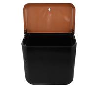 SECFOU 12l Hanging Trash Can with Lid for Cupboard and Bathroom, Black Abs Compost Bin with Large Capacity and Easy Maintenance, Minimalist Look Waste Basket for Kitchen Organisation