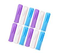 SECFOU 12Pcs Ampoule Bottle Opener Set with Groove Design, Portable Mini Glass Vial Breaker for Nurses, Medical Tiny Vial Opener Tool in White, Dark Violet, and Royal Blue for Hospital