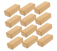 SECFOU 12pcs Brown Kraft Storage Box for Lipstick Perfume Essential Oil Bottles Portable Lightweight Cardboard Present Box for Jewelry Candy