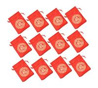 SECFOU 12pcs Chinese Style Jewelry Gift Storage Bags Brocade Drawstring Pouches for Wedding Party Favor Candy Treats and Household Organization