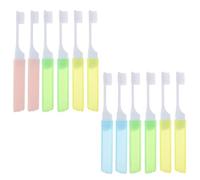 SECFOU 12pcs Folding Toothbrush Soft Bristle Orthodontic Travel Toothbrush for Adults and Youth Teeth Cleaning Random Color