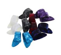 SECFOU 12pcs Guitar Thumb Picks Flat Finger Picks Celluloid Plectrums for Ukulele Acoustic Guitar String Instruments