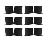 SECFOU 12pcs Mini Blackboards for Tables, PVC Writing Chalkboard Labels with Stand, Easy to Write Display Chalkboards for Birthday and Restaurant Use