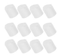 SECFOU 12pcs Plastic Press Disc Caps for Squeeze Bottles, Refillable Shampoo Bottle Lids with Smooth Finish, Easy Dispensing and Prevent Accidental Cuts, for Family Use and Busy Bathrooms