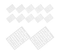 SECFOU 12pcs Reusable Plastic Letter Stencils for Crafts Lightweight Small Alphabet Templates for Scrapbooking and Art Projects with Creative Stencil Design