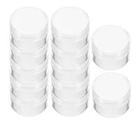 SECFOU 12pcs round Plastic Jewelry Display Cases for Gemstone Storage and Brooch Pins Organiser Box with Lids, Simple and Stylish Design for Office Or Supermarket Display Window