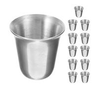 SECFOU 12pcs Stainless Steel Communion Cups Set for Religious Ceremonies with 15ml Capacity, Stackable Design and Highly Resistant to Wear, for Church Communion Rituals