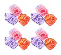 SECFOU 15pcs Acrylic Binder Clips Creative Strawberry Orange Blueberry Shapes Portable Lightweight Snack Clips for Bags Desk Supplies On-the-go Use