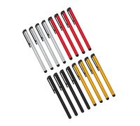 SECFOU 16pcs Capacitive Stylus Pens and Tablet Precision Pens Set for Touch Screens, Compatible Smartphones and Tablets, Black and Red Colors for Drawing and Writing