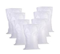 SECFOU 16pcs Waterproof Woven Sandbags White Laminated 35x60cm Flood Prevention Barrier Bags for Outdoor Anti-flood Protection and Hurricane Emergency Use