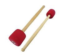 SECFOU 1pc Foamed Big Drum Hammer with Wood Handle for Percussion Bass Drum Enhanced Padding for Rich Sound for Drummers and Music Enthusiasts Red