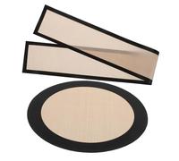 SECFOU 1set Non-Stick Silicone Baking Mat for Round Pans Easy to Clean High-Temperature Resistant Prevents Food from Sticking