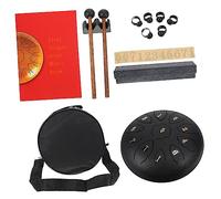 SECFOU 1set Steel Tongue Drum Ethereal Hand Drum for Music Education Meditation and Spiritual Therapy Easy to Play Melodious Sound Notes Carbon Steel Percussion Instrument