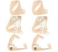 SECFOU 2 Pairs Golden Iron Shoe Toe Protective Covers for High Heels, Stylish Multipurpose Accessories Providing Decoration and Protection for Wedding and Graduation Shoes