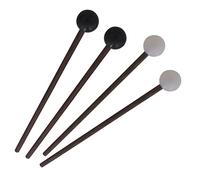 SECFOU 2 Pairs Reusable Tongue Drum Sticks Made of Wood and Rubber, Convenient to Hold and Practical to Use, for Beginners and Professionals Playing Marimba Or Percussion Instruments