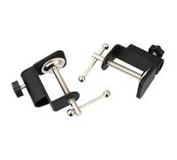 SECFOU 2 Pcs Adjustable Desk Microphone Mount Clamp with C-shape Suspension Base for Home and Studio Use, Compatible Microphone Accessory for Live Streaming and Recording