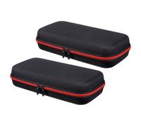 SECFOU 2 Pcs Handheld Microphone Carrying Case for Travel, Sturdy Eva Material with Smooth Zipper, Portable Mic Storage Bag Suitable for Family and Wireless Lav Mic Users