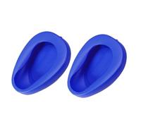 SECFOU 2 Pcs Thickened Plastic Bedpans for Elderly and Bedridden Patients, Blue Sturdy Bed Pan Suitable for Hospital and Nursing Home Use