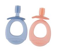 SECFOU 2 Pcs Toothbrush Silicone Toothbrushes with Tender Bristles for Oral Care for Teething and Molar Playtime