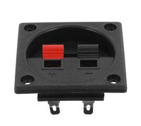 SECFOU 2-port Square Car Speaker Terminal Connector Cup, Double Binding Post Speaker Box Terminal for Subwoofer and Car Audio Installation Accessories