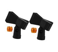 SECFOU 2 Sets Adjustable Microphone Clip with Male to Female Screw Adapter Mic Holder for Wired and Wireless Mics for Recording Studios Live Streaming and Presentations