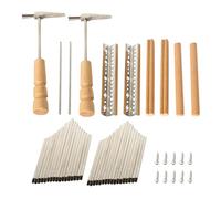 SECFOU 2 Sets Kalimba Thumb Piano Keys 17-note Replacement Kit with Bridge Saddle for Small Unfinished Thumb Piano Accessories and Tuning Hammer, Suitable and Repairing Folk