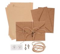 SECFOU 2 Sets Retro Letter Paper and Envelope Kit for Writing Thank You Letters and Invitations Vintage Stationery Set with Practical Paper Material for Poems Notes Calligraphy and