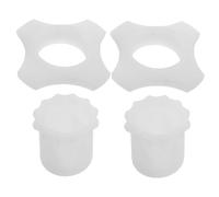SECFOU 2 Sets White Silicone Microphone Rings for Wireless Microphones with Glow the Dark Feature, Comfortable User Experience and Easy Installation, for Bars and Ktv Use