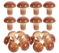 SECFOU 20pcs Artificial Mushroom Decor Mini Mushroom Model Simple Realistic Design Easy to Clean Well-made Decorative Still Life Photo Studio Posing Props