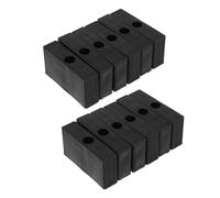 SECFOU 20pcs Black Nylon Sash Window Stop Lightweight Performance Window Lock Protector for Sliding Safety Security for Doors