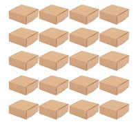SECFOU 20pcs Brown Kraft Paper Boxes Foldable and Simple to Operate Small Packaging Boxes for Soap Candies and Jewelry Wrapping Supplies