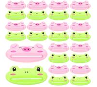 SECFOU 20pcs Cartoon Animal Toothpaste Tube Dispensers Extruding Gadgets, Labour-Saving and Convenient Squeezing Tool for Toothpaste and Hand Cream, Made of Sturdy Pp Material