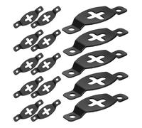 SECFOU 20pcs Iron Speaker Hooks Wall Mount Brackets for High Fidelity and Audio Speakers Heavy Duty Wall Mount Hook Not Easy to Break Suitable for Hung on The Nail Black