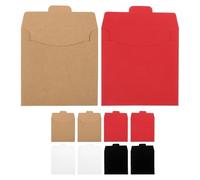 SECFOU 20pcs Kraft Paper CD DVD Sleeves Multi-Color Cardboard Envelopes for Disc Storage Protection and Organization with DIY Labeling Versatile Use for Small Items