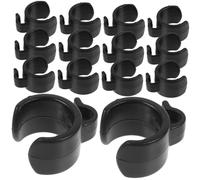 SECFOU 20pcs Mic Floor Stand Cable Clips 20mm Wire Diameter Plastic Cable Holders Preventing Tripping Hazards Easy to Dismantle Black for Live Streaming Setup