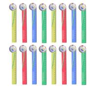 SECFOU 20pcs Wooden Soccer Cartoon Rulers 18cm Measuring Scale Math Tool Classroom Supply Student Study Drawing Desk Ruler School Reward Random Color