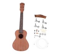 SECFOU 23-inch Diy Ukulele Kit Handmade Paintable Soprano Ukulele Musical Instrument Set for Parent-child Interactive Music Craft